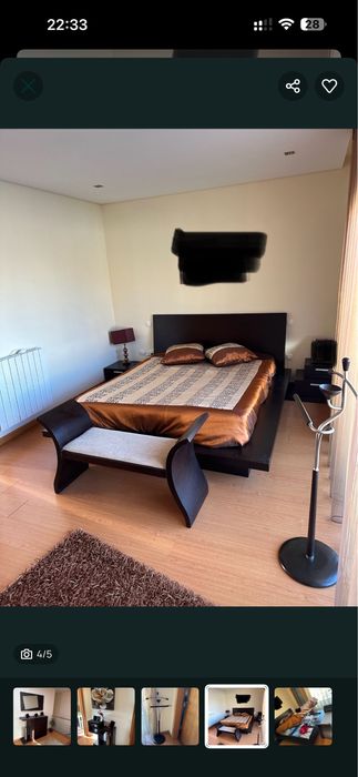 Mobília impecável para quarto, sala de jantar/estar e 3 Halls - OPORT