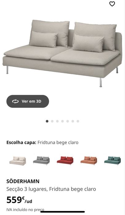 Sofa modular IKEA com capas extra