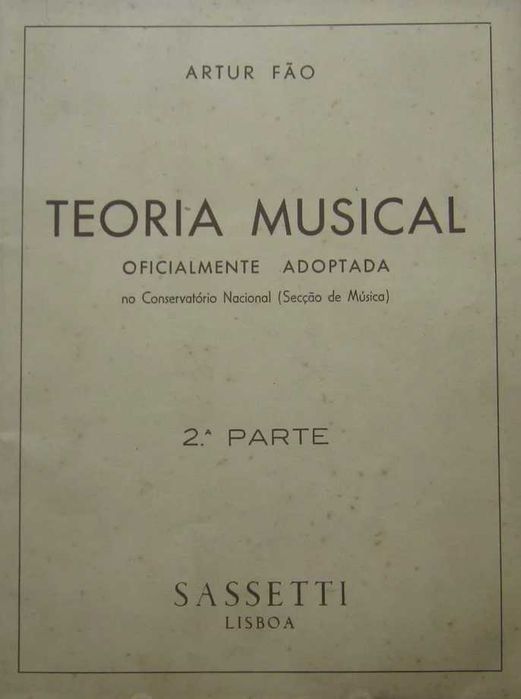 Livro Teoria Musical 2ª Parte Artur Fão