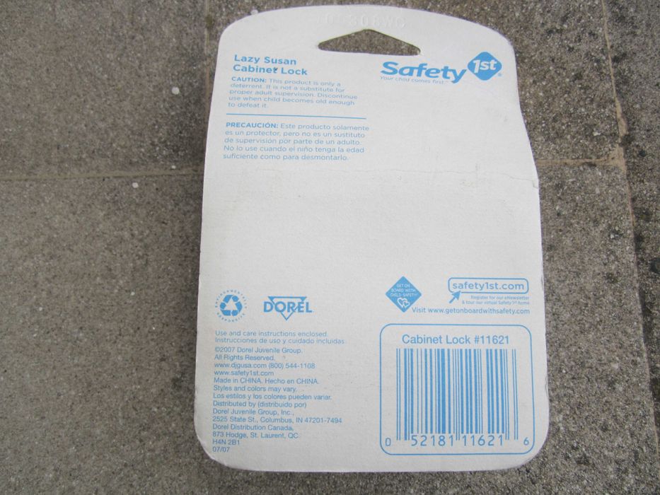 Lazy Susan Cabinet Lock Branco Novo - Cadeado para armário