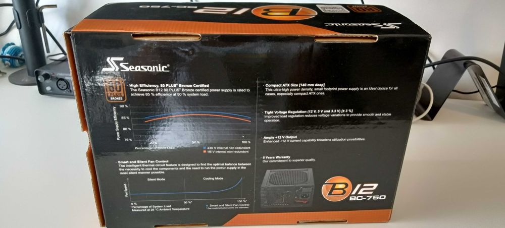 Fonte ATX Seasonic B12 BC-750 80 Plus Bronze 750W, com garantia!64740481575939121