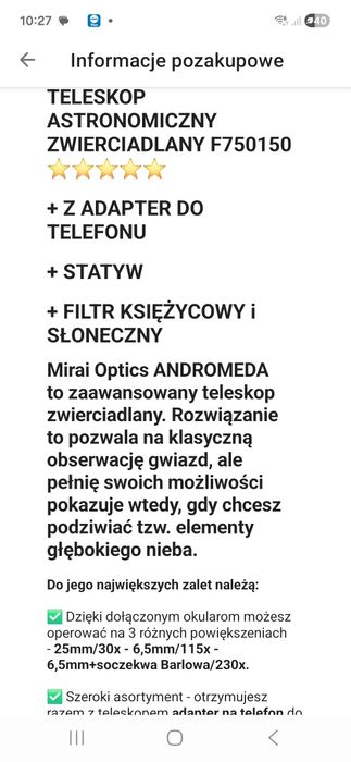 Teleskop mirai optics