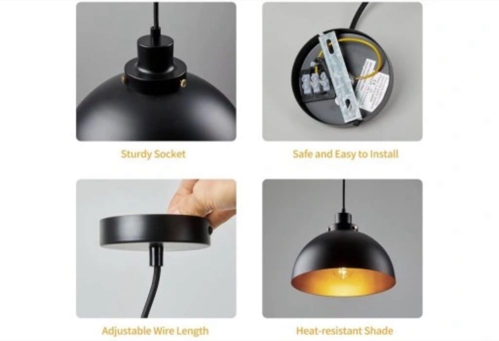 Zestaw 2 Lampy Industrialne Lampa Industrialna Lampy Wiszące