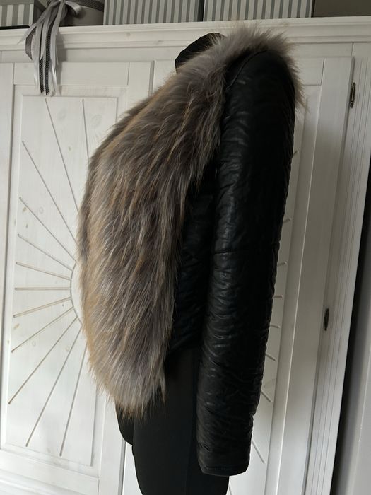 Kurtka eko z futrem r. S