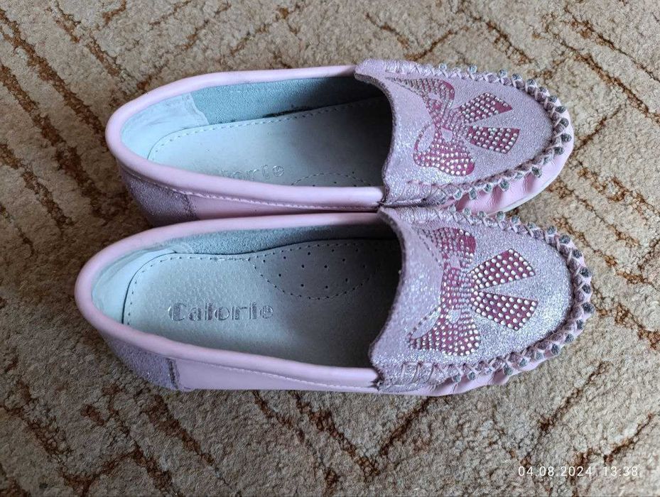 Шкіряні туфлі, балетки на дівчинку Calorie розмір 31