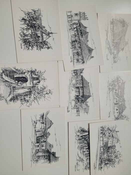 Pocztowki Kazimierz Dolny grafiki Józef Tarłowski