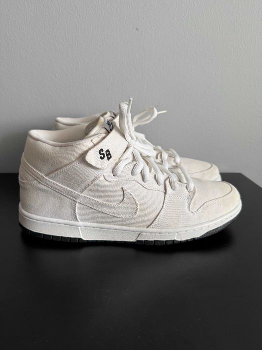 Nike SB Dunk Mid Tokyo Canvas 314383-111 skunk pigeon bison