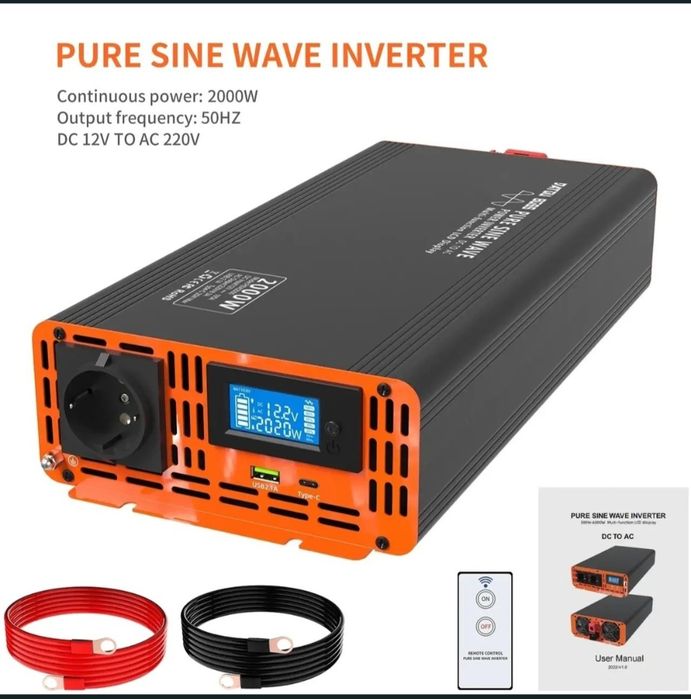Надійний інвертор Datouboss 2000W(4000) 12V