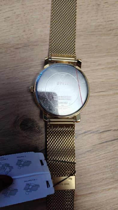 Nowy zegarek GUESS U1363G2 złoty slim mesh komplet prezent metki