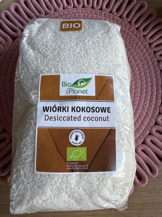 Wiórki kokosowe ekologiczne bio planet keto