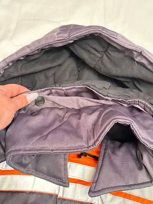 Нова зимова робоча куртка, утеплена сіра курточка, роба, спецодяг