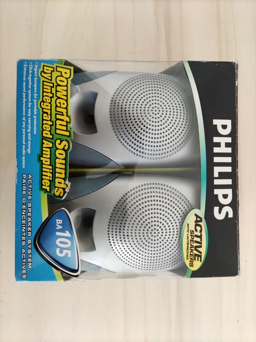 Colunas áudio Philips active speakers