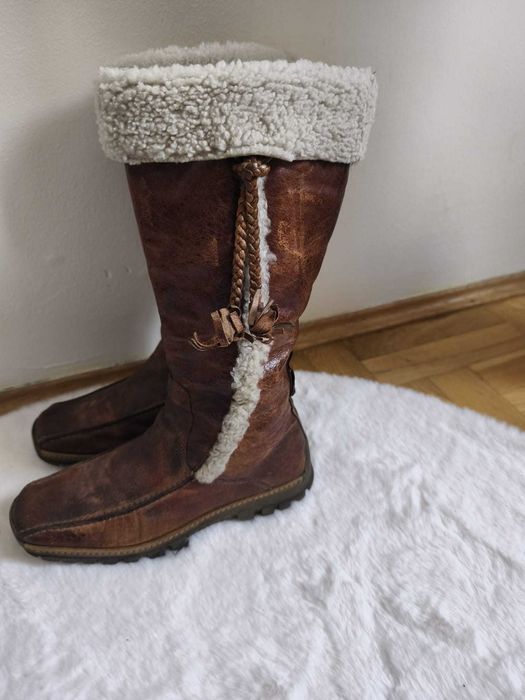 Buty zimowe brązowe 37