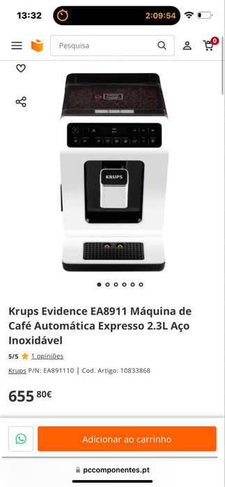 Máquina de café Krups Evidence automatica