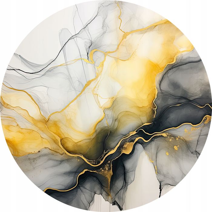 Podkładki pod talerz Marmurkowe wzory Szaro złote