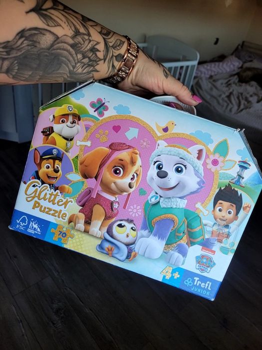 Puzzle brokatowe Psi Patrol Nickelodeon 70 elementów Trefl Junior