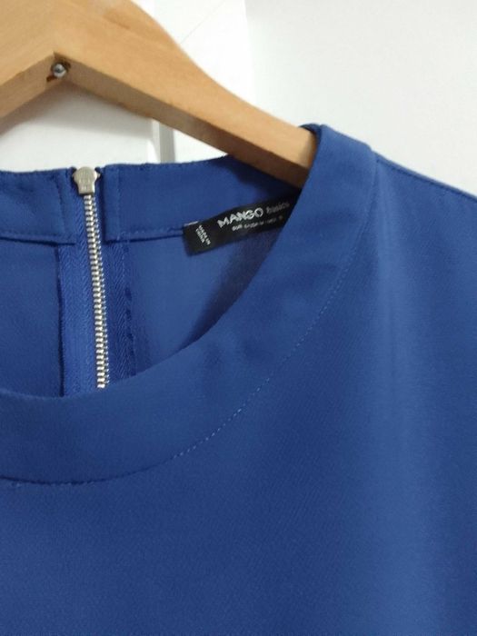 Piękna bluzka damska kobaltowa / Mango /L