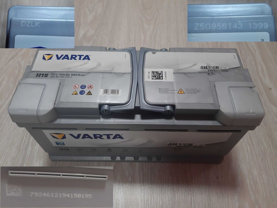 Аккумулятор VARTA AGM 105Ah 950A 605901095