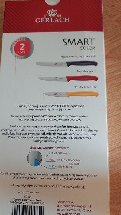 Zestaw noży Gerlach