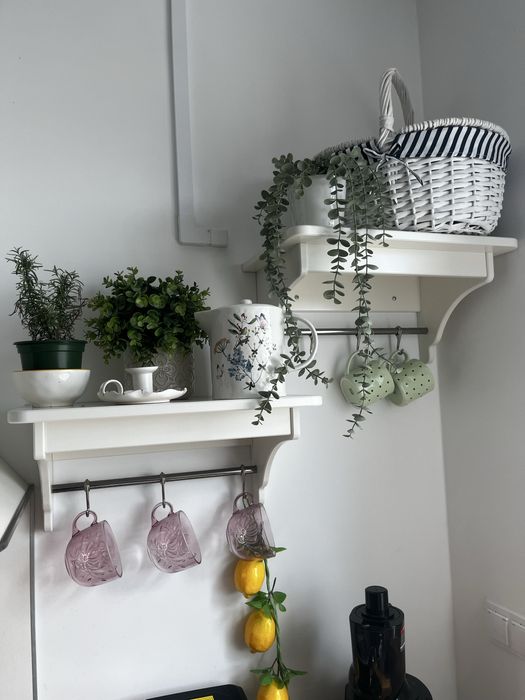 IKEA TORNVIKEN Półka ścienna, kremowy, 50 cm Zestaw Dwie Sztuki