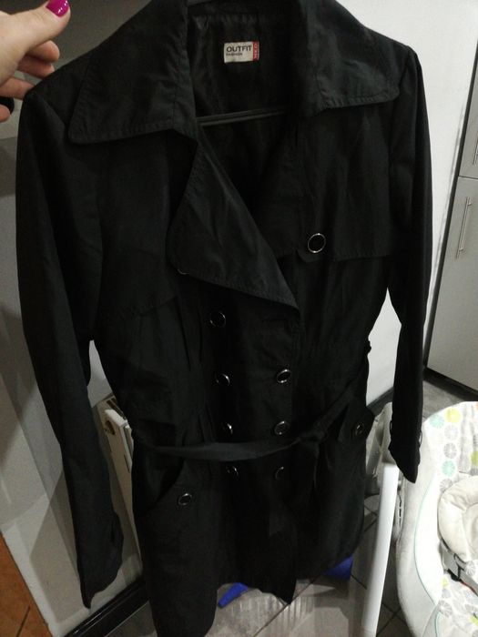 Czarny płaszcz kurtka rozmiar M