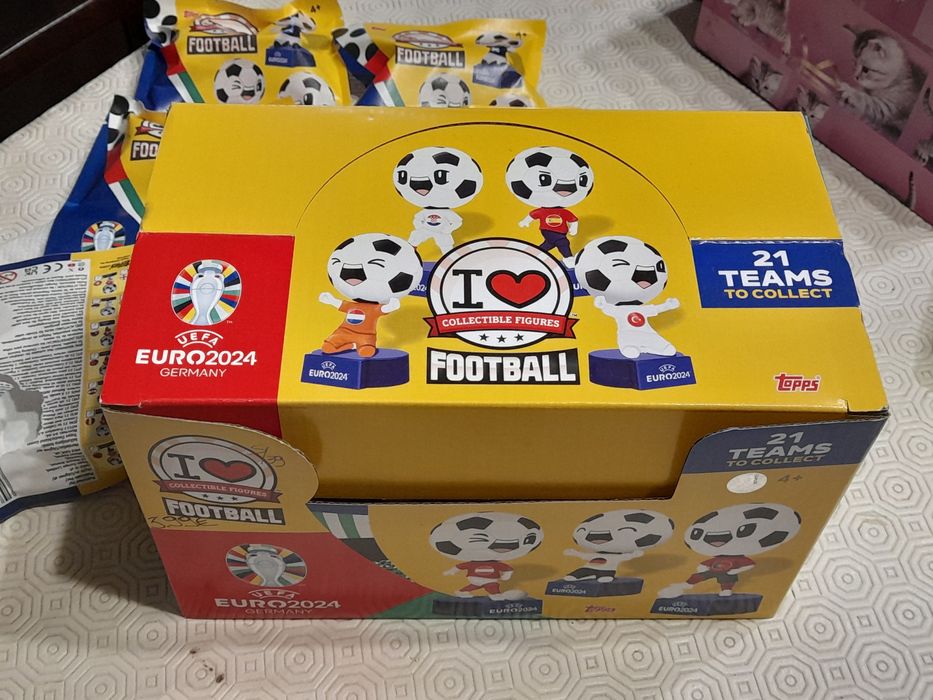 Bonecos EURO 2024 UEFA Futebol cabeçudos da bola Topps Portugal figura