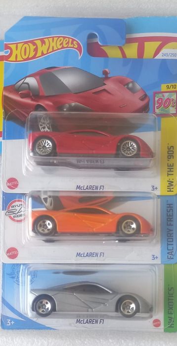 Conjunto 3 mclaren F1 hot wheels
