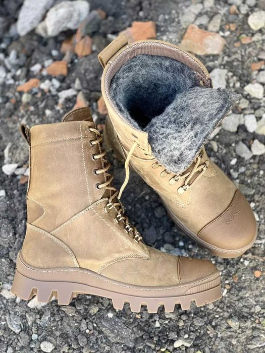 Зимові тактичні військові берці 40-46р койот/чорний чоловічі берці