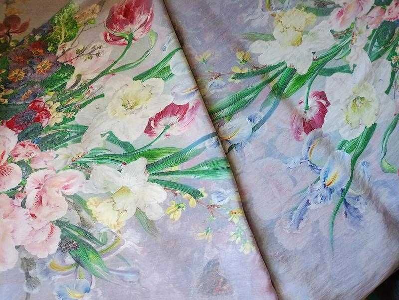 Розкішний палантин 100% шовк-сирець амбре 175х52 см