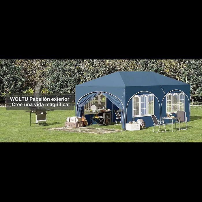 D57-Tenda 3 x 6 m dobrável e resistente montagem rápida