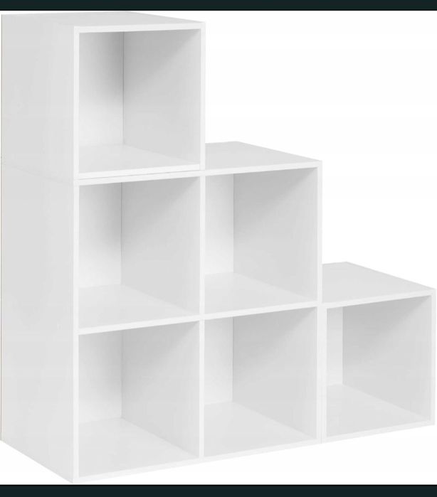 Regał organizer półka wolnostojąca 6 przegródek regał kostkowy Biały