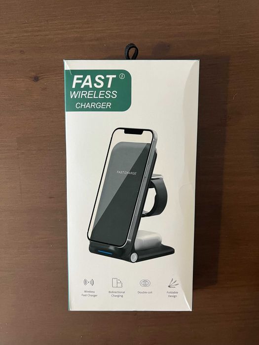 Base Carregamento Wireless 3 em 1