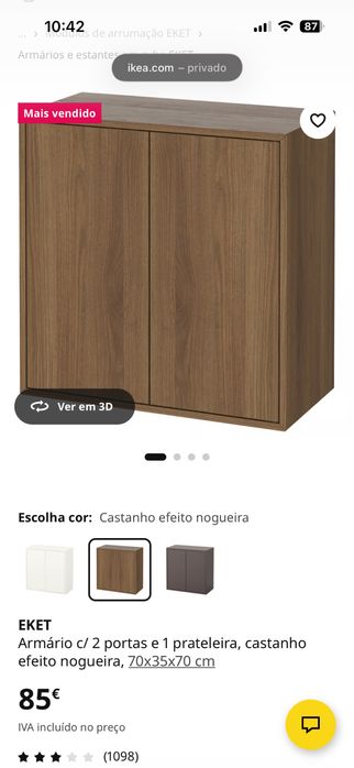 Eket Armario - Nogueira