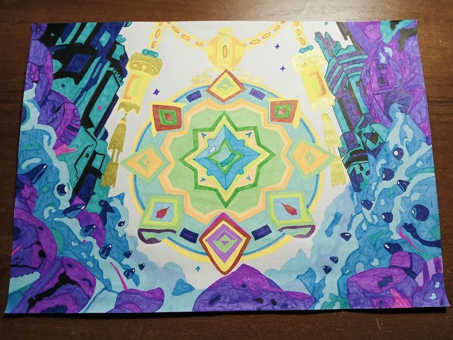 Продам малюнок “Кулон Щастя” | Авторська ручна робота | A4