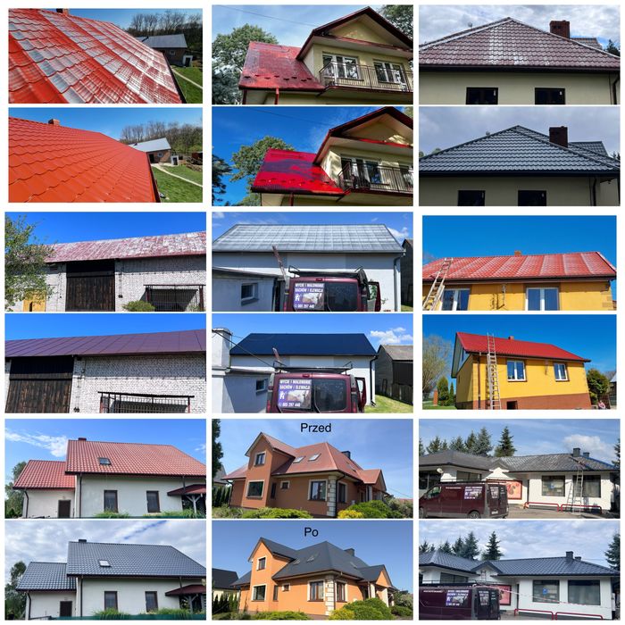 Mycje i malowanie dachów i elewacji oraz czyszczenie kostki brukowej