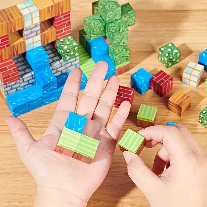 Lunelii Bricks - Kreatywne magnetyczne klocki konstrukcyjne – 100 elementów