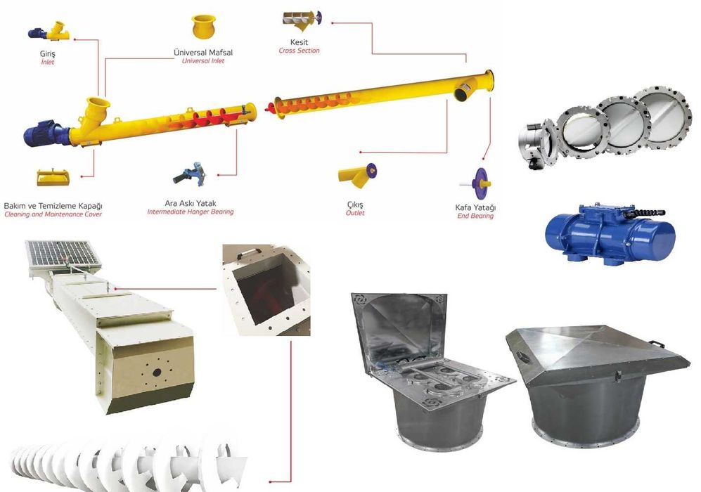 Węzeł betoniarski  podajnik ślimakowy do cementu podajniki ślimakowe