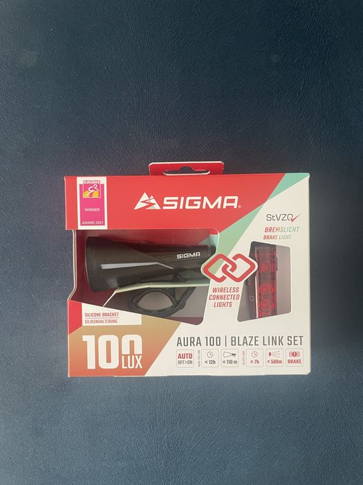 Zestaw lampek rowerowych SIGMA Aura 100 + Blaze Link