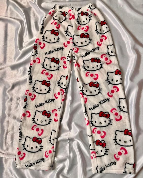 Плюшеві штани Hello Kitty, піжамні штани з Hello kitty, піжама