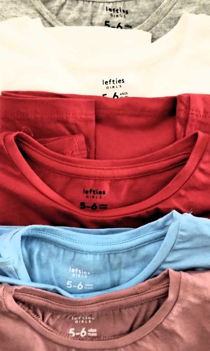Conjunto 5 Tshirts Manga Comprida 5-6 Anos Lefties