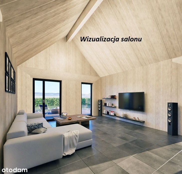 NOWY Dom  drewniany parterowy 93,5m² + Działka 966m² Siesławice