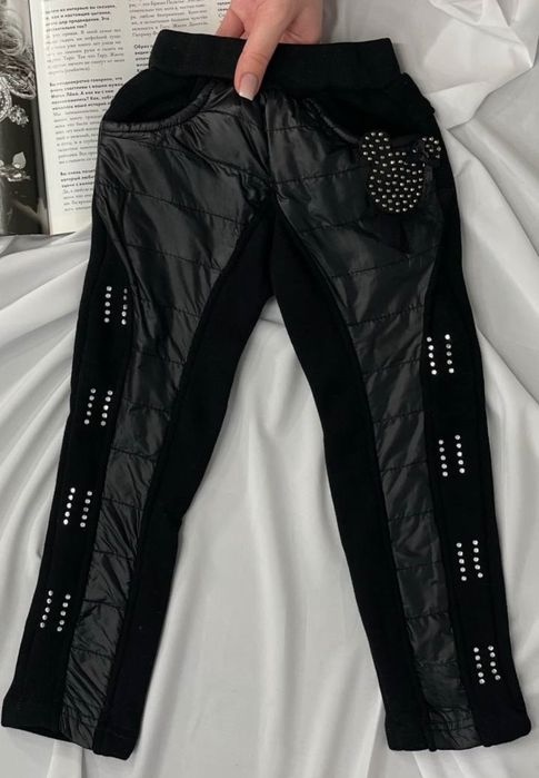 Теплі штани для дівчаток двійні