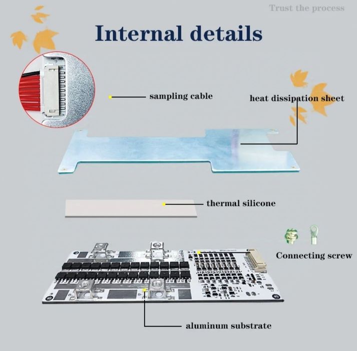 BMS плата 8s 80A Lifepo4