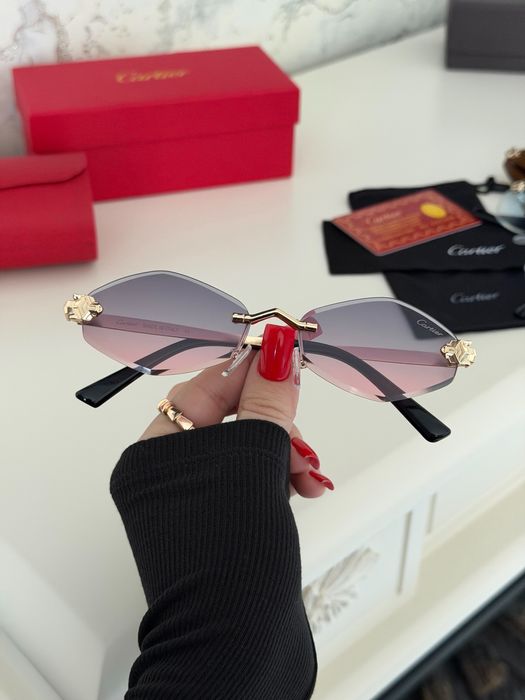 Солнцезащитные очки cartier полный комплект ромб