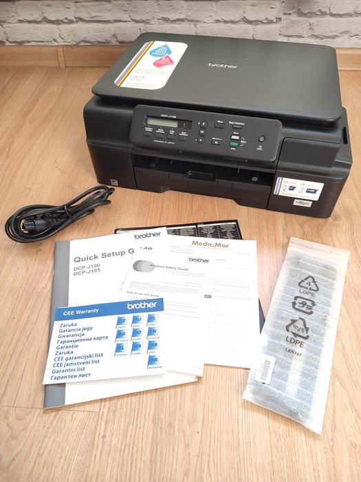 Drukarka wielofunkcyjna Brother DCP-J105 skaner, tusze CMYK