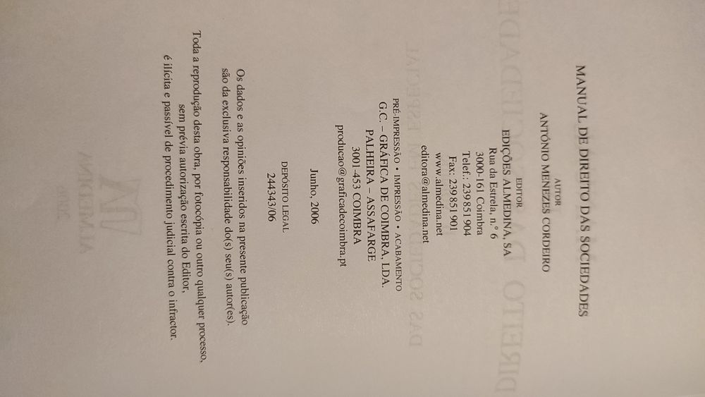 Manual de Direito das Sociedades II