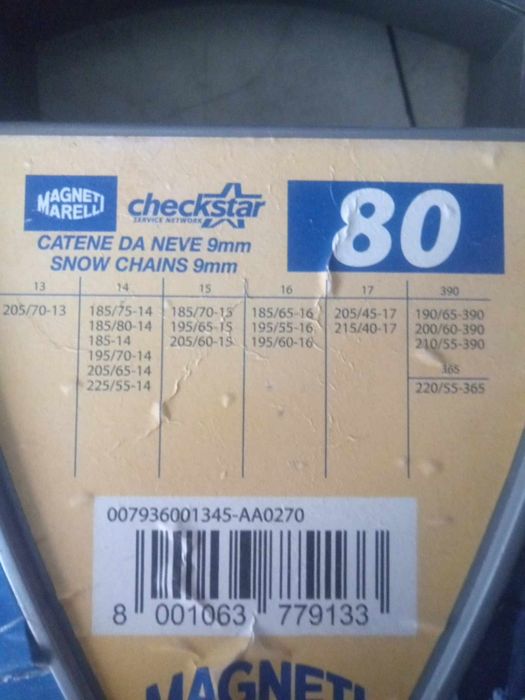 Łańcuchy śniegowe MT-9 9mm Magneti Mirelli