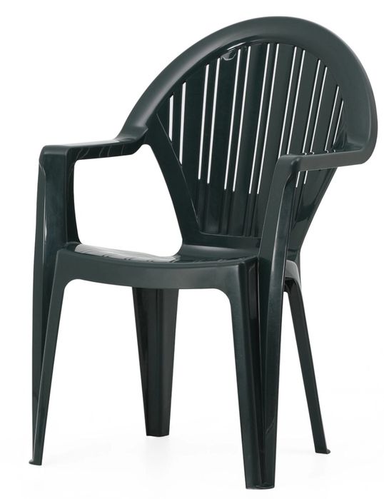 Mesa Jardim 140x90 + 4 Cadeiras Resina Verde