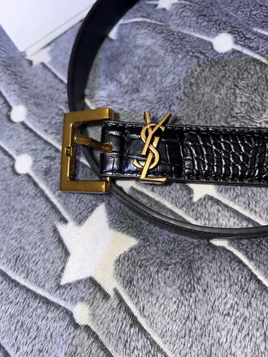 Czarny Damski Pasek YSL (Yves Saint Laurent)
