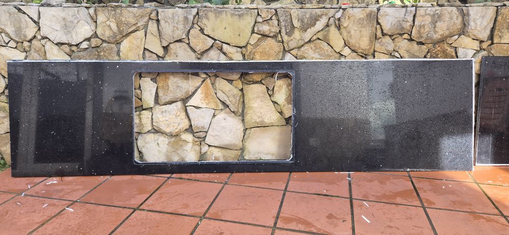 Pedra tampo de moveis de cozinha